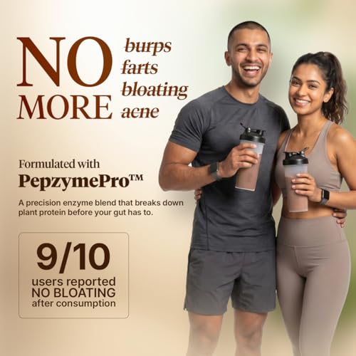 Image of Fast&Up Plant Protein Cookies & Cream - 500g | 26gm Protein Per Serve, Complete Amino Acids with 4.6g BCAA, Smooth & Tasty with No Added Sugar, Easy to Digest