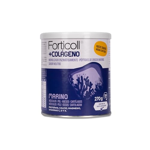 FORTICOLL Colágeno Marino, Complemento Alimenticio en Polvo (192514), 270 Gramos