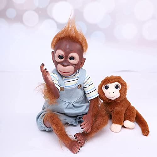 Muñeca realista bebé mono de silicona 52 cm miniatura 6