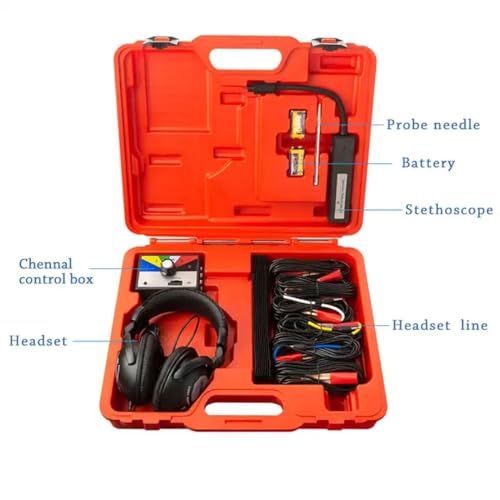 Detector de ruido automotriz de 6 canales, diagnostica el motor, chasis, caja de cambios con auriculares, herramienta esencial para mecánicos