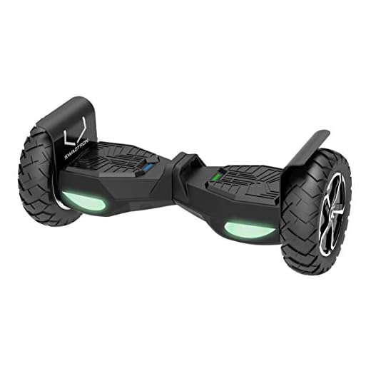 Swagtron Swagboard Outlaw T6 Off-Road Hoverboard - First in The World to Handle Over 380 LBS, Up to 12 MPH, UL2272 Certified, 10" Wheel