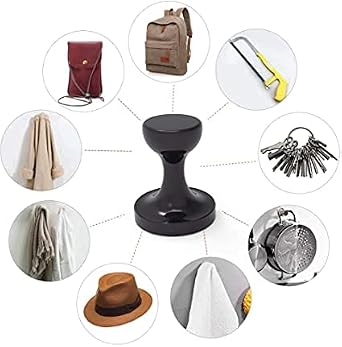 Coat Magnetic Hooks Heavy Duty Magnet Hanger, Magnet Hooks with Rare Earth Neodymium for Home, Office, Workplace or Traveling. Pack of 2,Black.