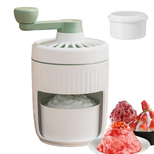 Keyubria Machine à Glace Pilée, Broyeur à Glace Manuel, Broyeur à Glace Pilée à Manivelle Portable, Broyeur à Glace Petite pour Mélanger des Barbotines, des Cocktails
