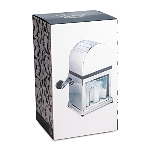 bar@drinkstuff Chrome Ice Crusher Manual Ice Crusher with Ice Tray and Scoop, Ice Grinder, Ice Chopper - Image 6
