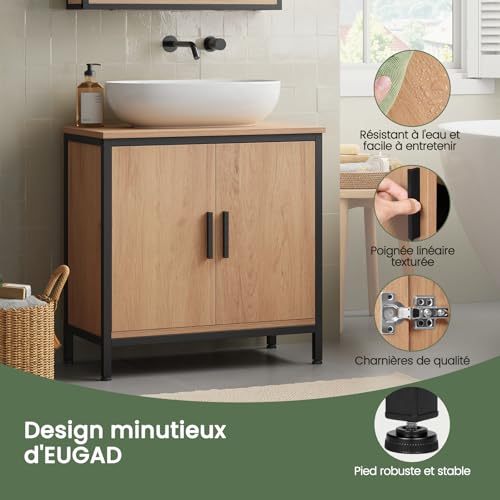 Meuble sous lavabo 60x30 cm hydrofuge, EUGAD