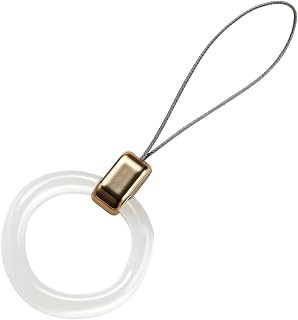 エレコム スマホ ストラップ ホルダー リング 落下防止 耐荷重:2.5kg クリアゴールド P-STFCRGD