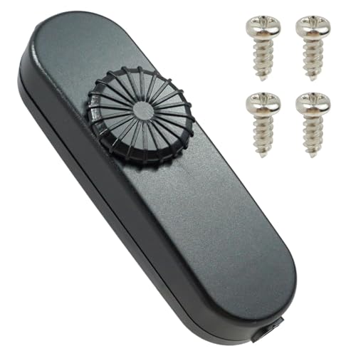 Variateur de Lumiere LED 3-100W, Interrupteur Variateur et Rotatif 220-240V, pour Ampoules LED graduables, Lampes à Incandescence et Lampadaires, Noir, Dispositif Contrôlé au Silicium