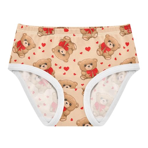 Cute Teddy Bears Red Toddler Girls's Underwear 2T 202c1812