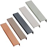 Photo Gallery zesliv 4 maniglie per mobili nascoste, maniglie invisibili in alluminio, 400 mm, colore marrone Photo Gallery zesliv 4 maniglie per mobili nascoste, maniglie invisibili in alluminio, 400 mm, colore marrone
