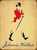 for Johnnie Walker Metal Tin Sign Decor Travel 8x12 inch