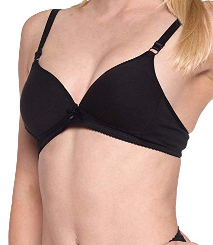 Image of Barbra Lingerie Big Girls Bras for Teen Girl Wireless Molded Padded Juniors Training Bra 5 Pack
