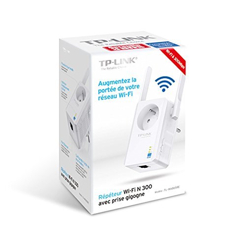 TP-Link TL-WA865RE Répéteur - Point d'accès Wi-FI N 300Mbps - 1 Port Ethernet - Prise intégrée - Compatible avec Toutes Les Box Internet - Augmente la portée du Signal Wi-FI