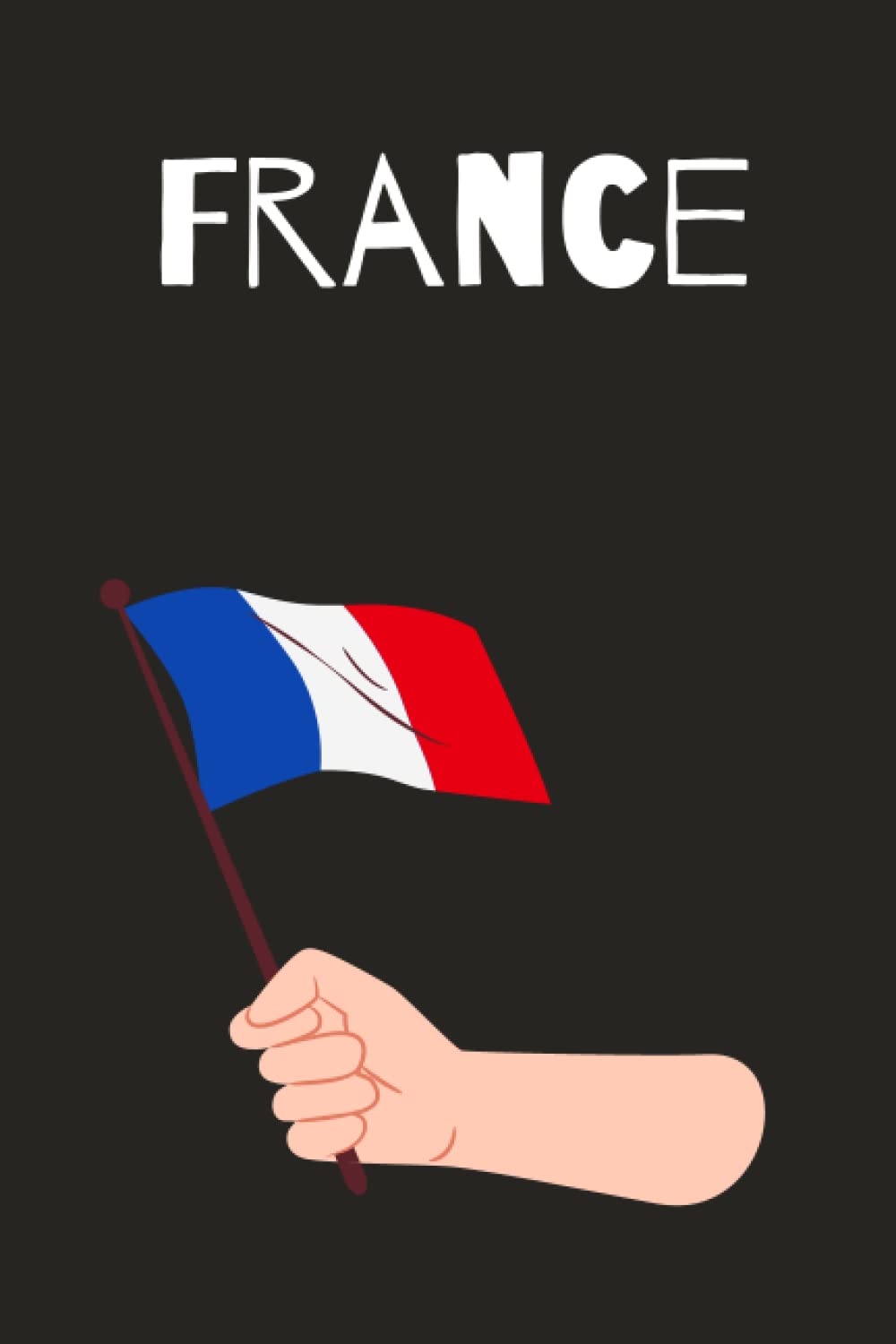 France: French Themed Blank Lined Notebook