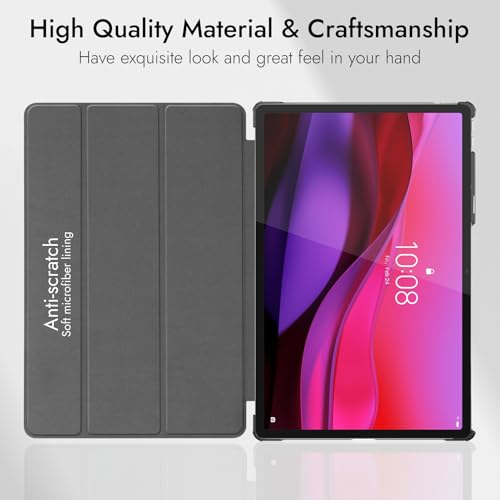 Image of Robustrion Cover Case for Lenovo Yoga Tab Plus 12.7 inch Cover, Trifold Cover Case for Lenovo Yoga Tab Plus Cover 12.7 inch [Auto Sleep Wake Support] - Black