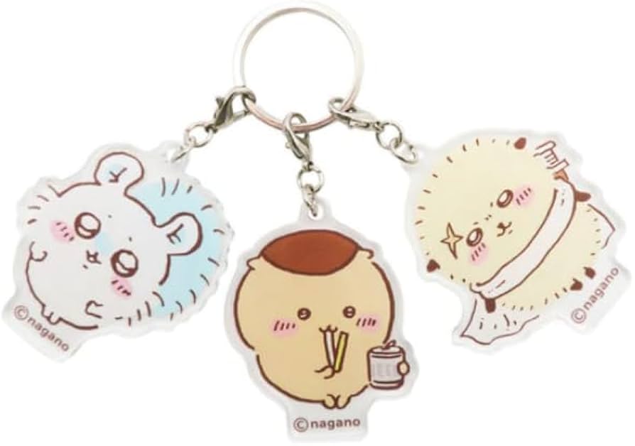 Amazon｜ちいかわ 3連アクリルキーホルダー モモンガ くり