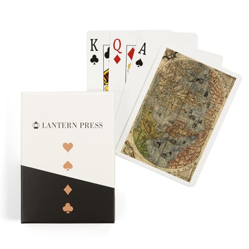 Baraja Panorámica Mapa Mundial 1565, 52 Cartas Poker