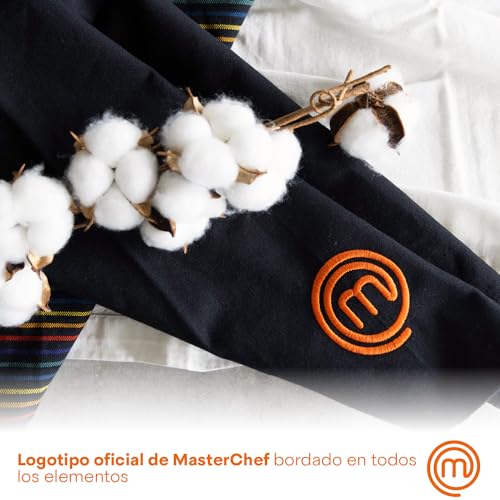 Masterchef Paños de Cocina Algodon 100%, Toallas/Trapos para Secar y mas, Juego de 4, Diseño a Rayas Multicolores, Apto para Lavadora, Resistente al Calor, Logotipo Bordado - imagen 4
