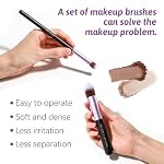 BS-MALL Makeup Brushes Premium Synthetic Foundation Powder Concealers Eye Shadows 14 Pcs Purple for Makeup Beginner or Professional with Travel Case - Image 4