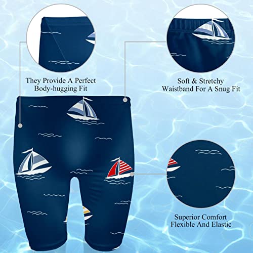 Traje de baño para hombre con diseño náutico elegante azul multicolor talla L 3