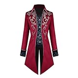 Ya en mundofriki.es: AJGEGJE Steampunk - Abrigo vintage para hombre, estilo gótico medieval, estilo victoriano, renacentista, Halloween, para adultos (rojo-1, L)