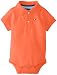 Tommy Hilfiger Baby Boys' Short Sleeve Ivy Bodysuit, Dusky Coral, 9 Months