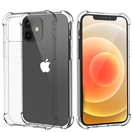 Migeec Hülle Kompatibel mit iPhone 12 und iPhone 12 Pro Transparent TPU Silikon Handyhülle Kratzfest Durchsichtige Schutzhülle Flex Case - 6.1 Zoll