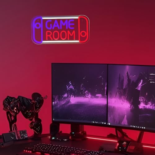 Image of LED Game Sign Game Zone Neon Signs Gaming Room Wall Art Decor Man Cave Lights Signs Gamer Home Bedroom Decoration USB Powered Brightness Adjustable
