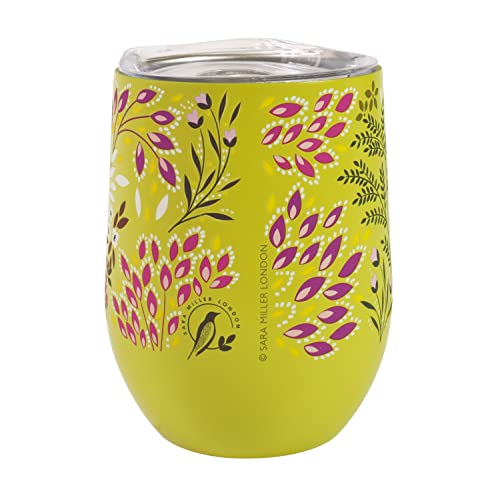 Portico Designs Ltd Sara Miller Haveli Garden Insulated Stainless Steel Travel Cup with Lid for Hot and Cold Drinks Green - Image 3
