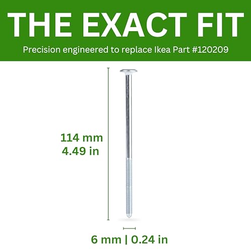 Spare Hardware Parts Ersatz für IKEA Furniture Screw Metric Head Cap PF6S Screw (120209)