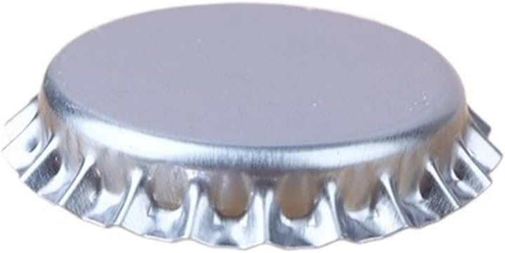 100Pcs Caps Homebrew Beer Caps Craft Beer Bottling Caps Oxygen Absorbing Seal Crown Caps for DIY Home Brewing Beer Tool(Silver)