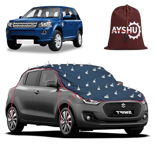 Image of AYSHU Water-Resistant Spike Car Cover for Land Rover Freelander 2 - Protects from Dogs, Monkeys, Dust, Sunlight & UV - Full Roof Universal Fit