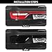 Hoolcar Tail Light Lamp Cover Guard Taillight Trim Bezel Frame Decor Exterior Accessories Compatible with Dodge Durango 2014-2023, Smoked Black