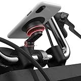 Motorcycle Phone Mount,Bike Cell Phone Holder with Vibration Dampener module,Out Front Bicycle Handlebar Mount for Mountain Road EBike,Scooter,Moto,MTB【Series C - 2nd Gen】Angle Adjustment Edition