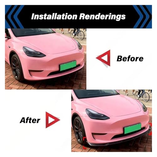 Spoiler pare-chocs avant Tesla Model Y diffuseur lèvre noir brillant - 3