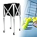 GIFTARC Tennis Ball Hopper Basket Cart Lightweight Aluminum Alloy Trolley with Wheels Applicable to Tennis Balls