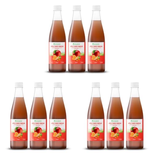 Image of Dr. Vaidya Apple Cider Vinegar Juice | Natural ACV Juice for Weight Loss & Detox | Aids Digestion & Gut Health | Metabolism Booster | ACV Detox Drink Fat Burner for Men & Women | 450ml, Pack of 9