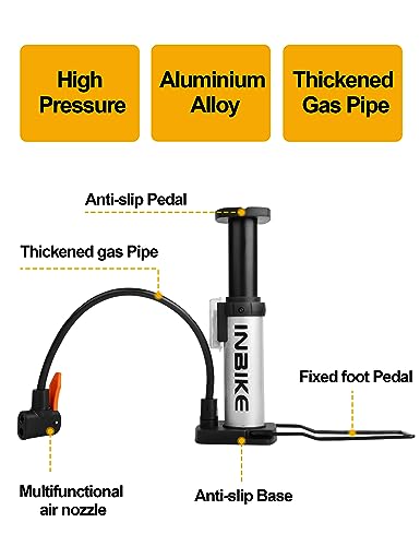 INBIKE Pompa per Bici Pompa a Sfera Pompa Stand