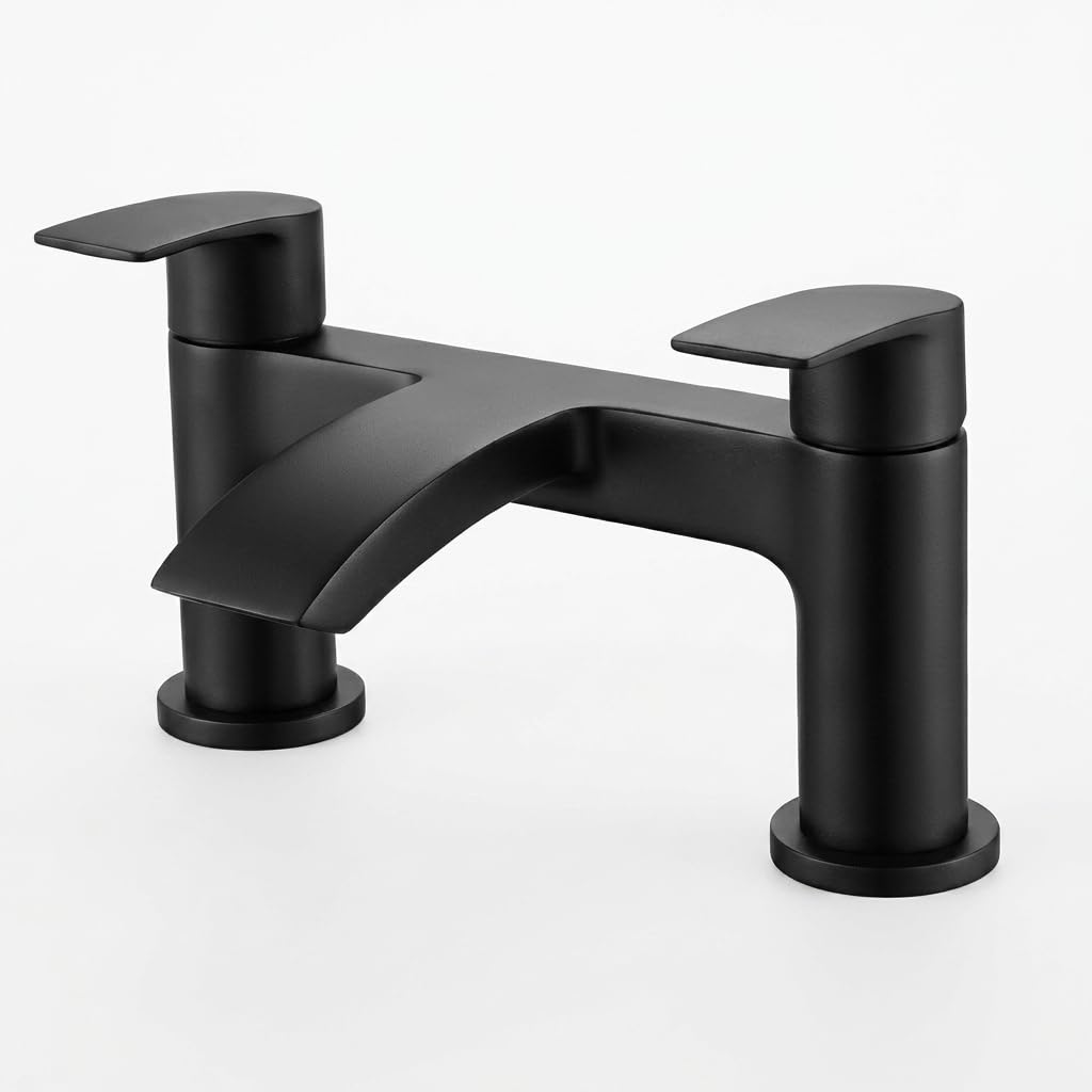 ARKO Bath Mixer Tap, Thermostatic Bath Mixer Tap, Black