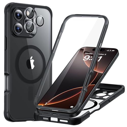 ESR für iPhone 16 Pro Max Hülle, Kompatibel mit MagSafe, 360 Grad Schutzhülle Stoßfest Militärnorm Magnetische Handyhüll...