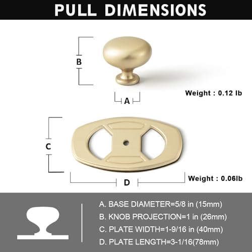 Yanxia Champagne Bronze Cabinet Knobs with Art Deco Cutout Backplate, Solid Zinc Alloy Drawer Knobs for Dresser & Cupboard, Mid Century Modern Hardware, Set of 6 by Yanxia - Used condition - Image 2