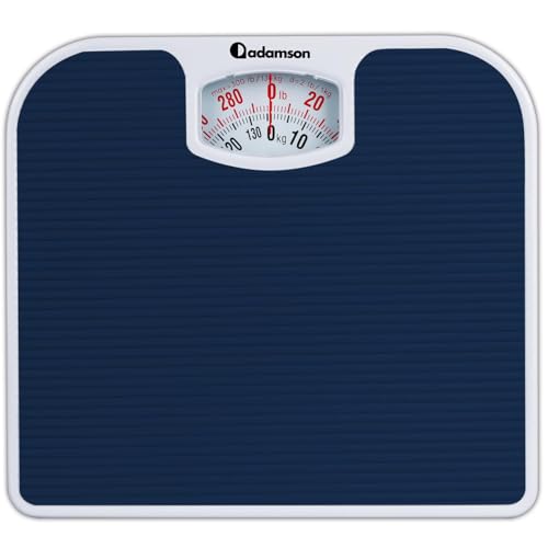 Adamson A21 Analog Scales for Body Weight - Up to 300 LB - New - Anti-Skid Rubber Surface + Large...