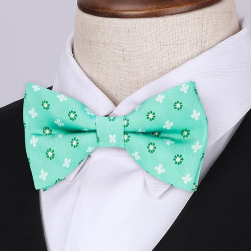 Image of HISDERN Bow Ties for Boys Pre Tied Toddler Bow Tie Adjustable Kids Bowties Clip On Fun Patterned Bowties for Wedding Party
