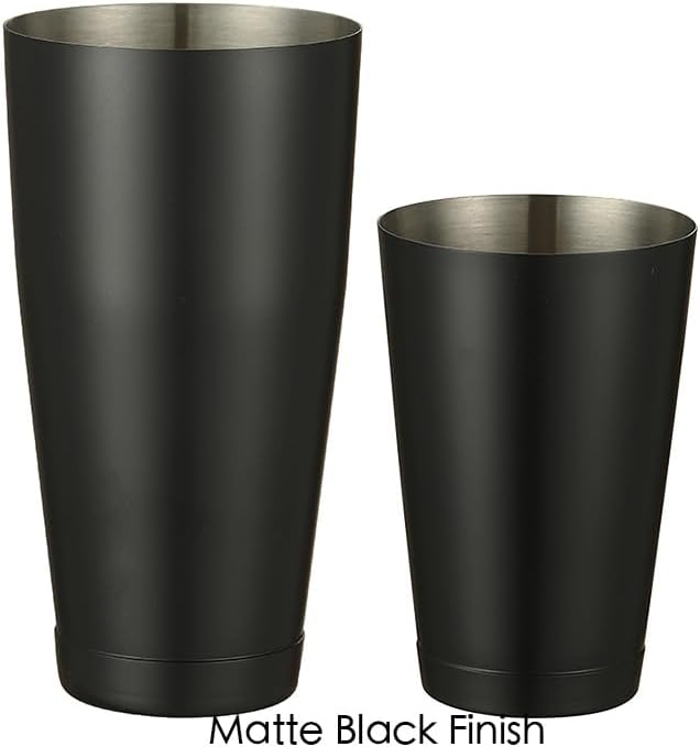 Cocktail Shaker Set - 13-Piece Bar Accessories Kit w/Weighted Boston Shaker, Strainer, Jigger, Muddler,Mixing Spoon and More - Home Bartending Tools, Accessories for Bartender, Matte Black - Image 7