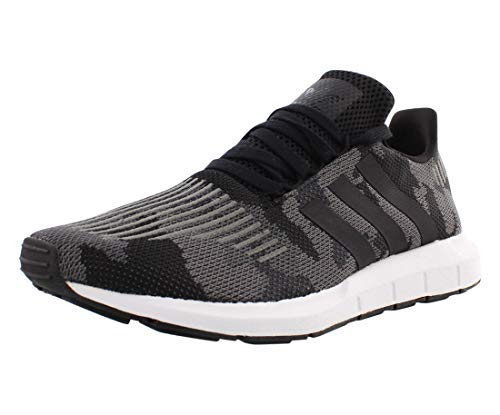 adidas Originals Men's Swift Running Shoe, Black/Black/White, 12 M US