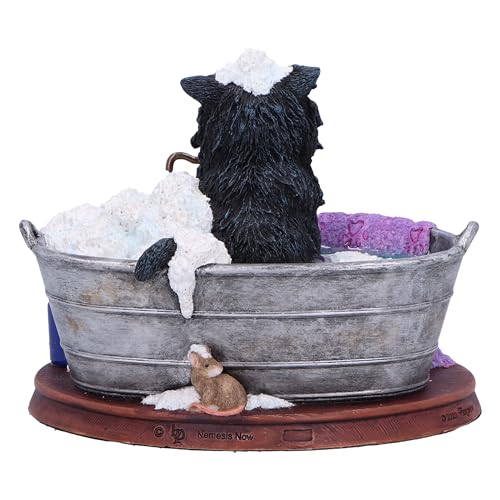 Nemesis Now Lisa Parker Bath Time Figurine 11cm, Resin, Inspired by Bath Time Artwork, Cat in Bath Tub Ornament - Image 3