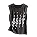 HULKY Été Débardeurs Femme Fitness Sport Sexy Grande Taille Sexy Casual O Cou Rond T-Shirt sans Manches Tees Femme Couleur Loose Top Blouse Hauts Femme Haut Chic Confortable Décontracté Basique