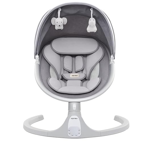 P@B PBell Baby Swings for Infants, 3 Seat Positions, 5 Point Harness Belt, 5 Speeds and Remote...