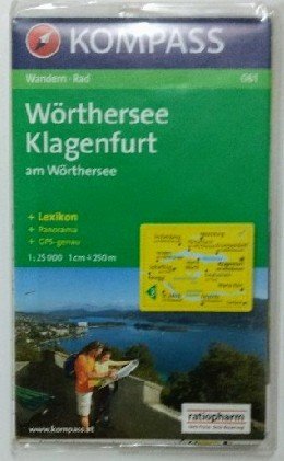 Wörthersee, Klagenfurt: Wander- und Bikekarte. Mit Panorama. GPS-genau. 1:25.000