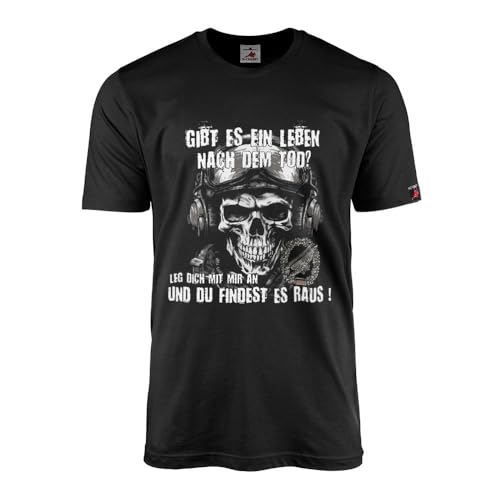 T-shirt Skull Leben inscription allemand coton respirant confort