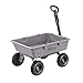 Gorilla Carts Heavy-Duty Poly Dump Cart, 5 Cu Ft Tub, 800 lb Haul Capacity, Gray – Towable Utility Wagon with Quick-Release Dumping & Pneumatic Tires for Yard, Landscaping and Gardening